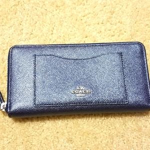COPY - Coach Long Metallic Zip Around Wallet